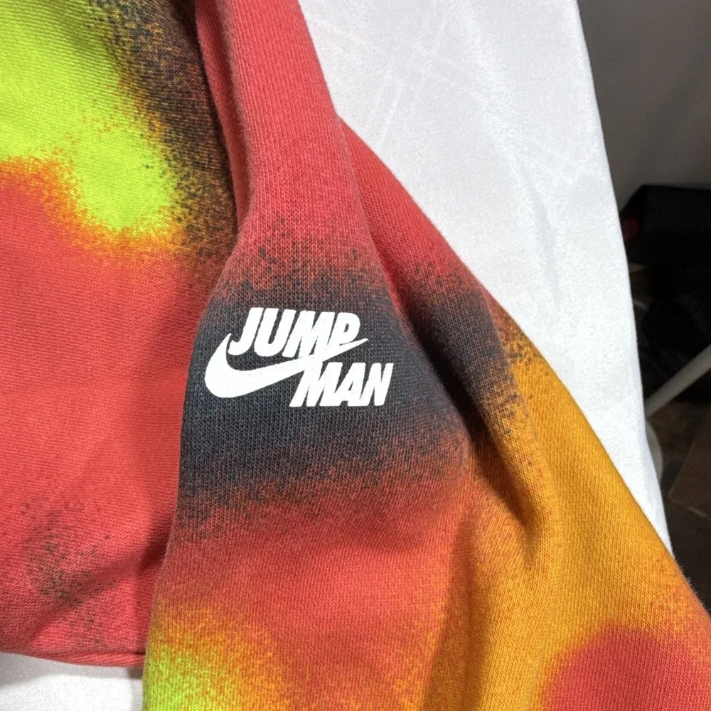 Jordan Jumpman MVP Nike Fleece Retro Pullover Hoodie Multicolor Mens L CV0053